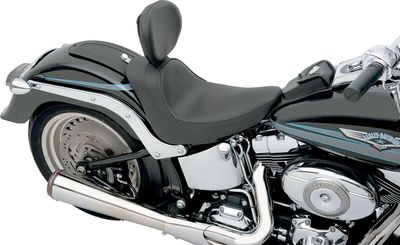 Solosadel Drag Specialties förare vinyl svart slät Softail 06-17
