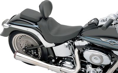 Solosadel Drag Specialties förare vinyl svart slät Softail 06-17