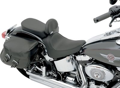 Solosadel bak Drag Specialties vinyl svart slät Softail 00-06