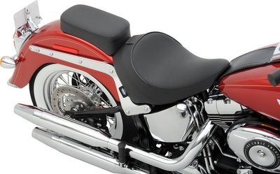 Solosadel Drag Specialties förare vinyl svart slät Softail 00-17