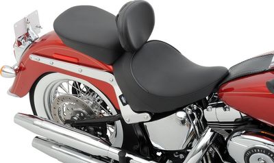 Solosadel Drag Specialties förare vinyl svart slät Softail 00-17