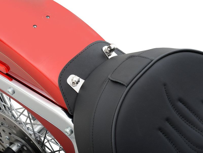 Solosadel Drag Specialties förare vinyl svart slät Softail 00-17