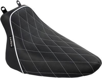 Solosadel Le Pera Bare Bones svart vit diamond Softail 08-17