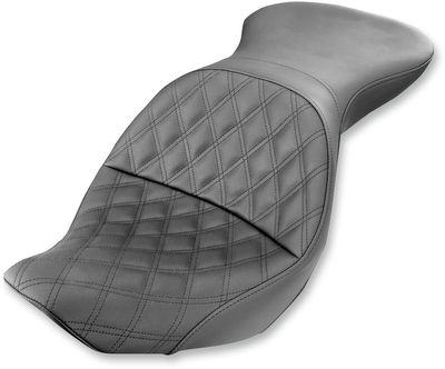 Sadel Saddlemen Explorer Lattice Saddlegel Flstc vinyl svart Softail 06-17