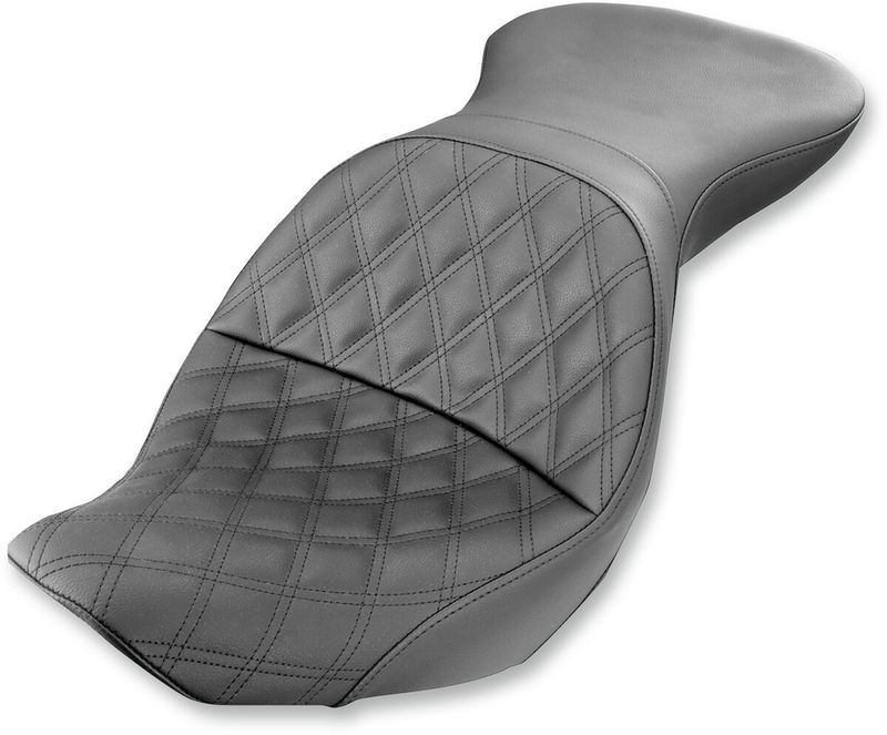 Sadel Saddlemen Explorer Lattice Saddlegel Flstc vinyl svart Softail 06-17