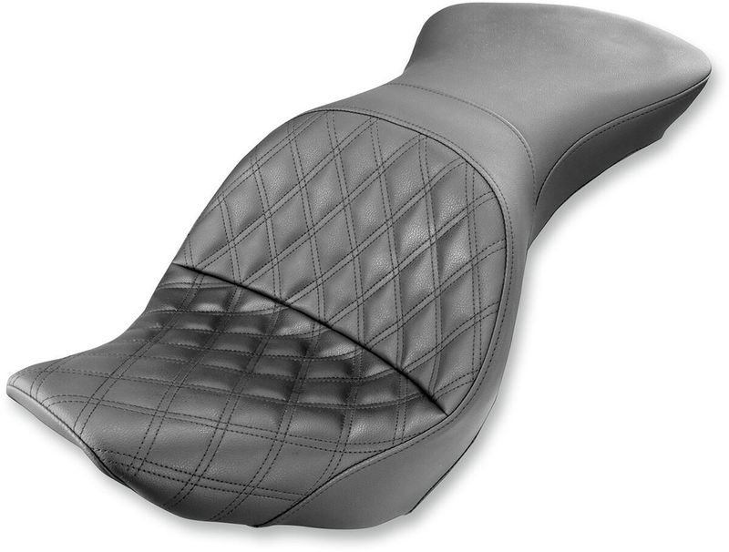 Sadel Saddlemen Explorer Lattice Saddlegel Fxst vinyl svart Softail 06-17