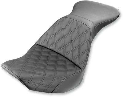 Sadel Saddlemen Explorer Lattice Saddlegel Flstn vinyl svart Softail 06-17