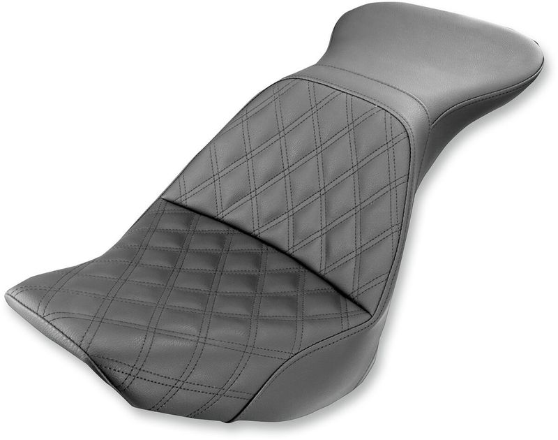 Sadel Saddlemen Explorer Lattice Saddlegel Flstn vinyl svart Softail 06-17