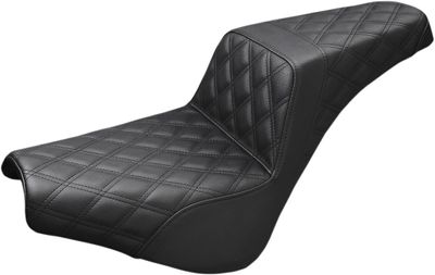 Sadel Saddlemen Step-Up Lattice/smooth svart Softail 18-upp