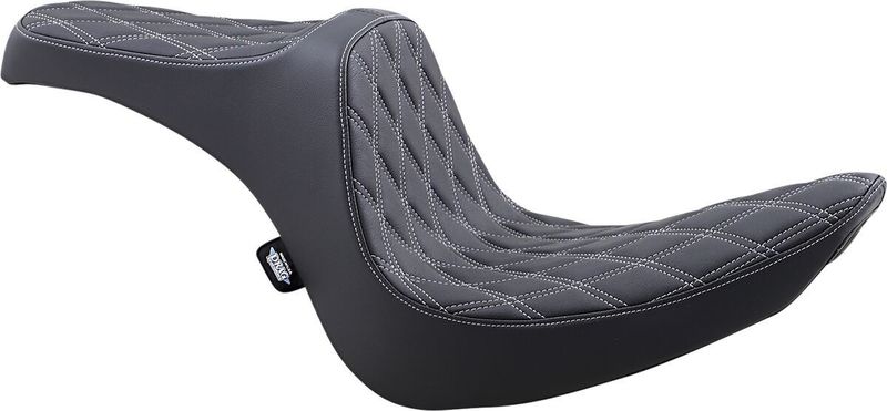 Sadel Drag Specialties Predator III Prediii Ddia dubbel Softail 06-17 silver