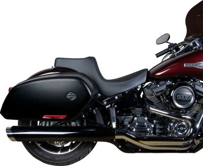 Sadel Drag Specialties Predator III slät svart Softail 18-upp