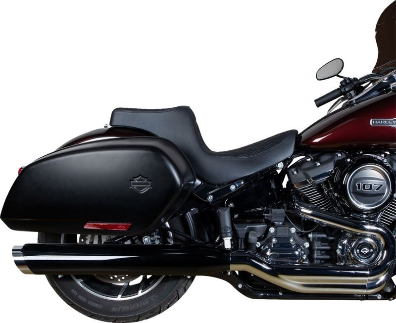 Sadel Drag Specialties Predator III dubbel diamond Softail 18-upp svart