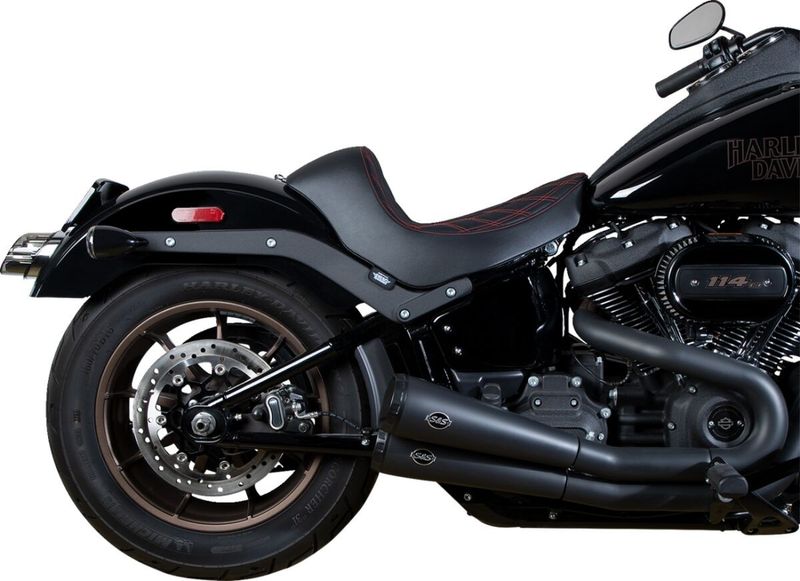 Solosadel Drag Specialties dubbel diamond röd Softail 18-upp