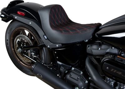 Solosadel Drag Specialties dubbel diamond röd Softail 18-upp