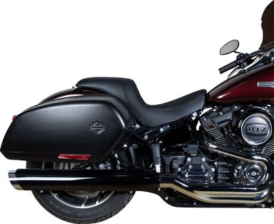 Sadel Drag Specialties Predator Sitching dubbel diamond vinyl Softail 18-upp svart