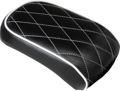 Passagerardyna solosadel Le Pera Bare Bones diamond svart vit Softail 85-17