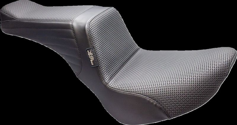 Sadel Le Pera Tailwhip Basketweave svart Softail 18-upp