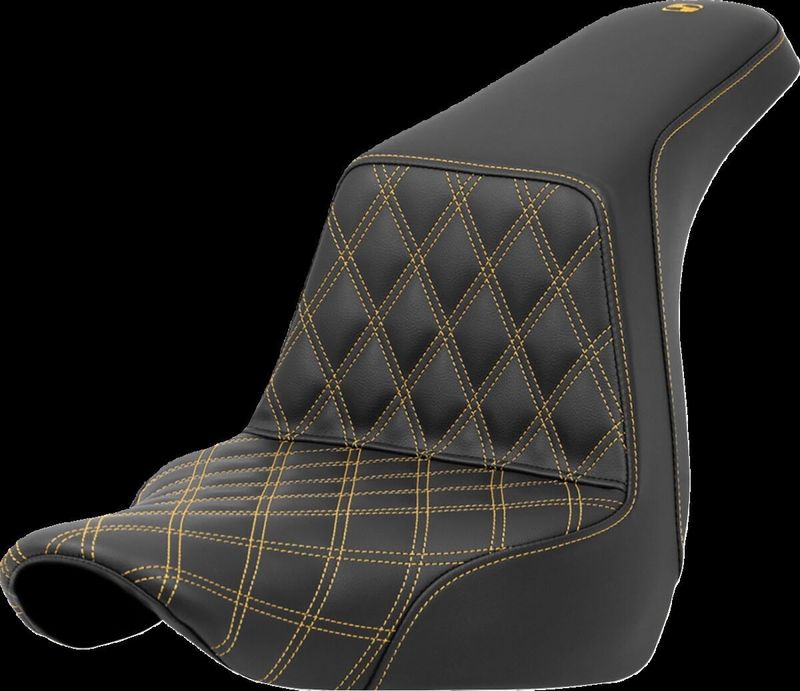 Sadel Saddlemen Lattice Step-Up förare Softail 18-upp guld