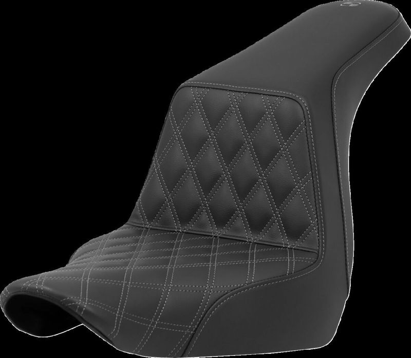 Sadel Saddlemen Lattice Step-Up förare Softail 18-upp grå