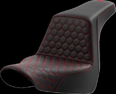 Sadel Saddlemen Honeycomb Step-Up röd Softail 18-upp 818-29-17704