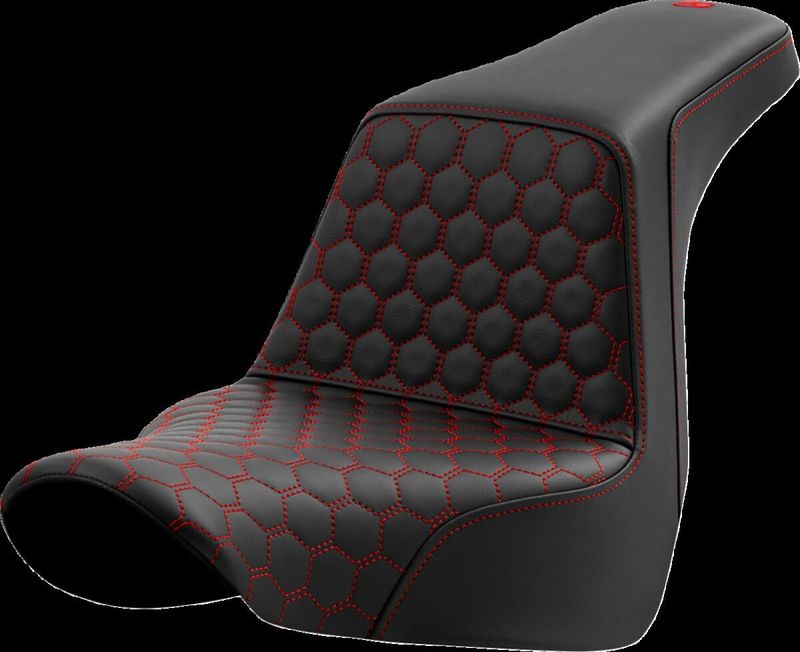Sadel Saddlemen Honeycomb Step-Up röd Softail 18-upp 818-29-17704