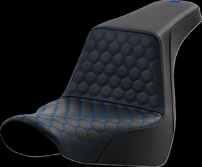 Sadel Saddlemen Honeycomb Step-Up blå Softail 18-upp 818-29-17701