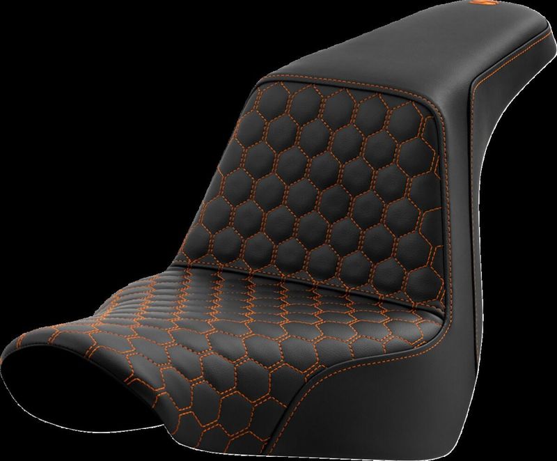 Sadel Saddlemen Honeycomb Step-Up orange Softail 18-upp 818-29-17703