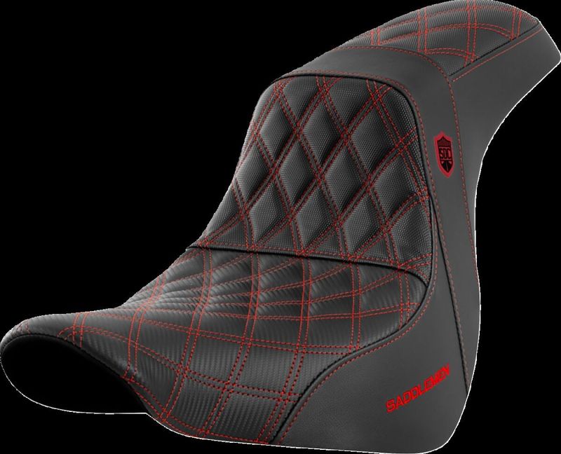 Sadel handtag Saddlemen SDC röd Softail 18-upp SC81829RED