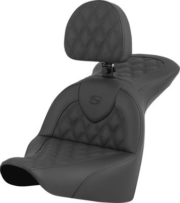 Sadel Saddlemen RoadSofa med ryggstöd Softail 18-upp 818-27-182BR