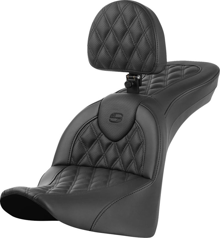Sadel Saddlemen Roadsofa Lattice med ryggstöd Softail 18-upp