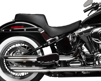 Sadel Drag Specialties Predator 2 svart vinyl Softail 00-17