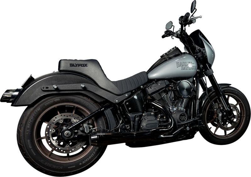Sadel Slyfox Noon vinyl Softail 18-24 svart