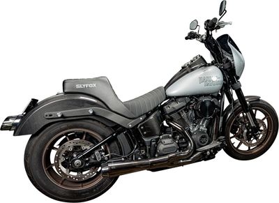 Sadel Slyfox Noon vinyl Softail 18-24 silver