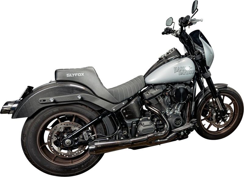Sadel Slyfox Noon vinyl Softail 18-24 silver