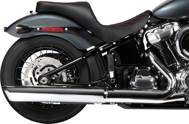 Touringsadel Drag Specialties Freedom vinyl dubbel diamond Softail 18-upp röd