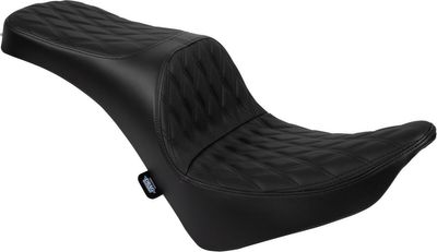 Touringsadel Drag Specialties Freedom läder dubbel diamond svart Softail 18-upp