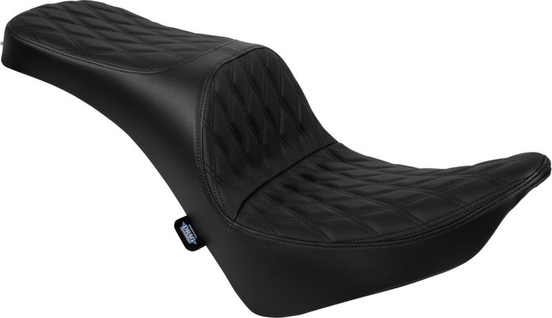 Touringsadel Drag Specialties Freedom läder dubbel diamond svart Softail 18-upp