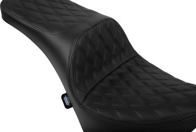 Touringsadel Drag Specialties Freedom läder dubbel diamond svart Softail 18-upp