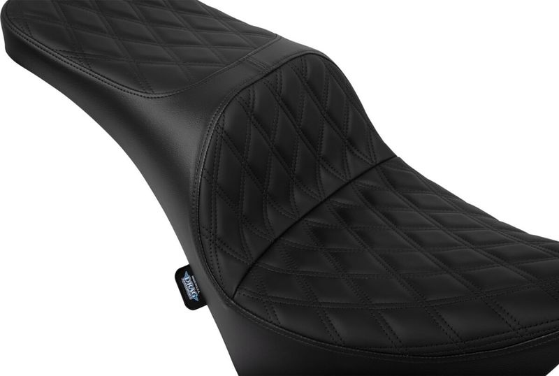 Touringsadel Drag Specialties Freedom läder dubbel diamond svart Softail 18-upp