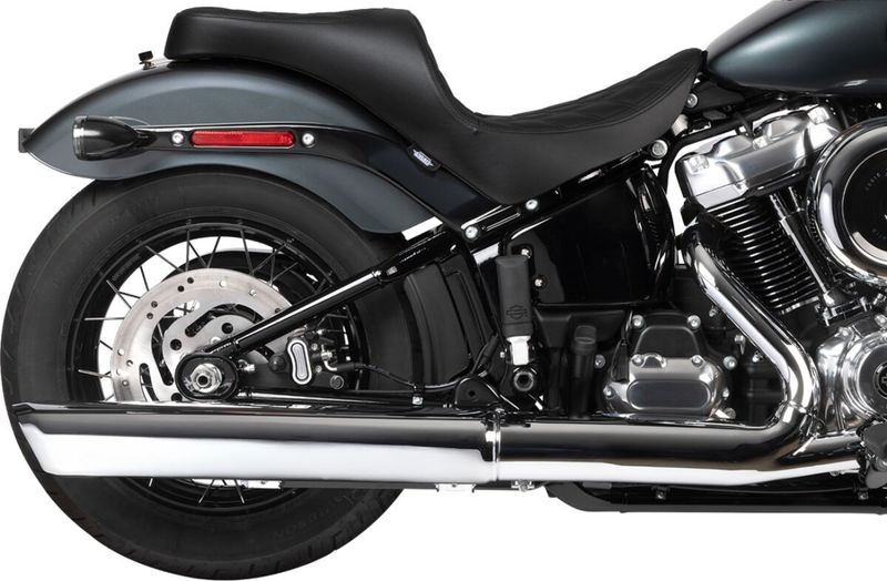 Touringsadel Drag Specialties Freedom läder dubbel diamond svart Softail 18-upp
