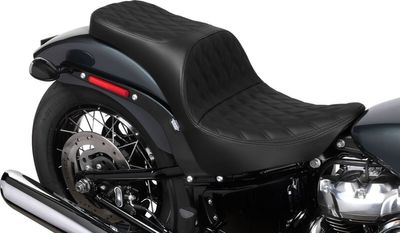 Touringsadel Drag Specialties Freedom läder dubbel diamond svart Softail 18-upp