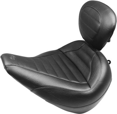 Touringsadel Mustang Bachrest svart Softail 18-20