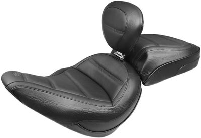 Sadel Mustang Solo Tour med förarryggstöd trapetssöm svart FLSL