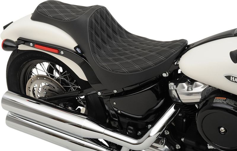 Sadel Drag Specialties Predator III Ddsilv dubbel Softail 18-24
