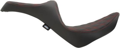 Sadel Drag Specialties Predator III dubbel Softail 18-24 röd