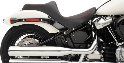 Sadel Drag Specialties Predator III dubbel Softail 18-24 röd