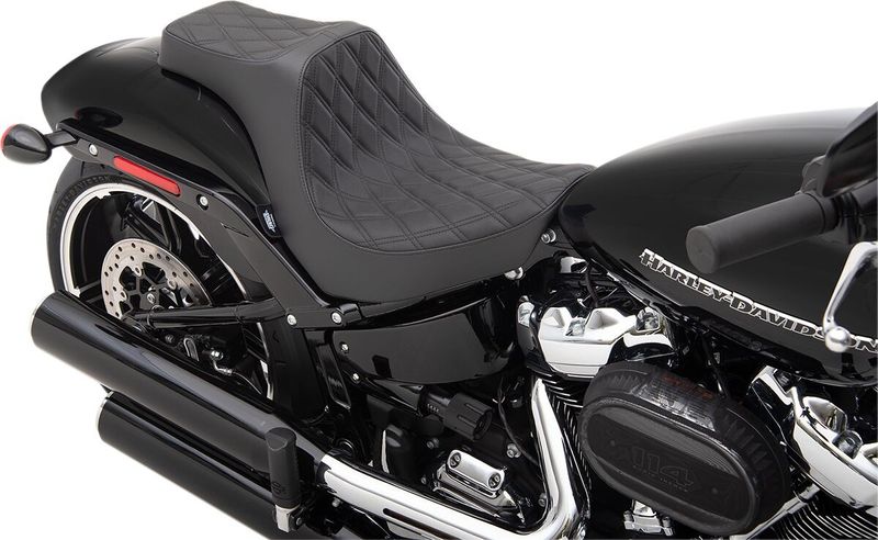 Sadel Drag Specialties Predator III Diablk dubbel Softail 18-24