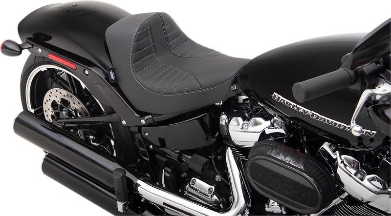 Solosadel fäste Drag Specialties EZ-ON silver vinyl Softail 18-23