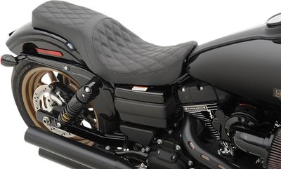 Sadel Drag Specialties Predator 2 dubbel diamond Dyna 06-17, Softail 00-17