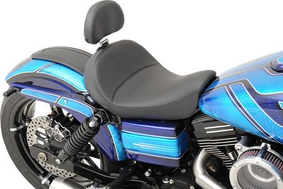 Solosadel Drag Specialties EZ Glide II svart dubbel diamond Dyna 06-17, Softail 00-17